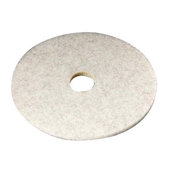 3M 3M Natural Blend 19 in. D Non-Woven Natural/Polyester Fiber Floor Polishing Pad White 3300-19 - main